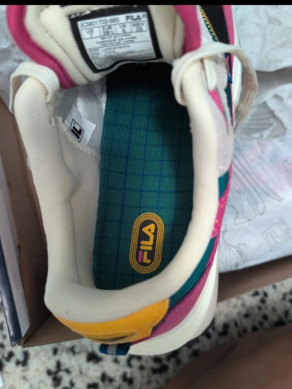 FILA Pink & Teal Sneakers